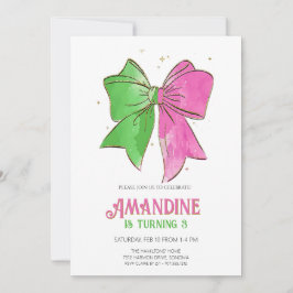 Bow Witches Girl Birthday Magical Party Inbjudningar