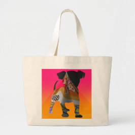 Bow Wow Doggie Tote Bag Jumbo Tygkasse