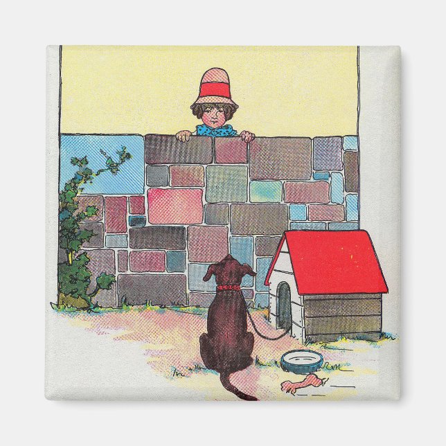 Bow-wow-wow! Vems hund är du? Nursery Rhyme Magnet (Framsidan)