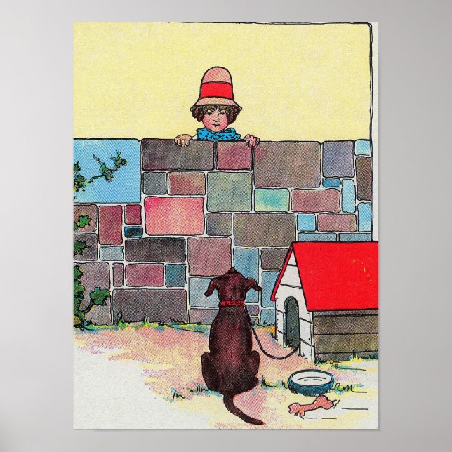 Bow-wow-wow! Vems hund är du? Nursery Rhyme Poster (Framsidan)