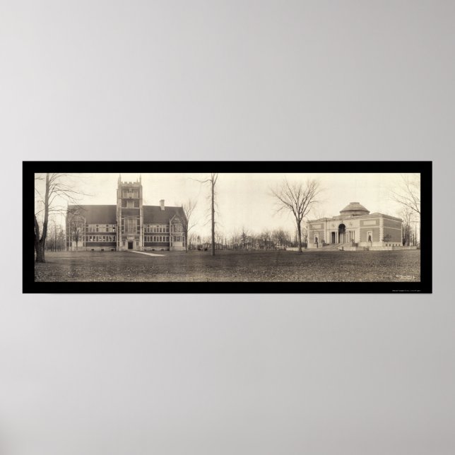 Bowdoin College, Maine Photo 1910 Poster (Framsidan)