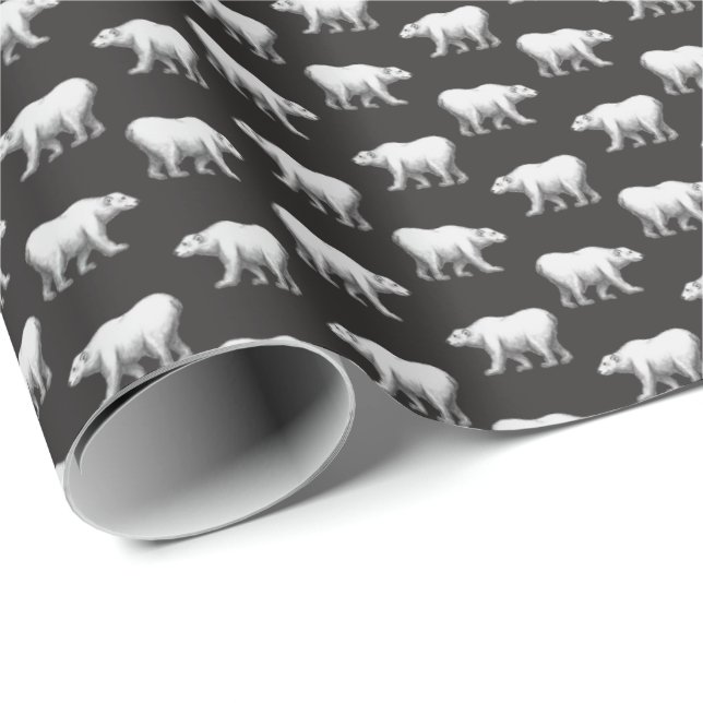 Bowdoin College Polar Bear Wrapping Paper Presentpapper (Rullad Hörn)