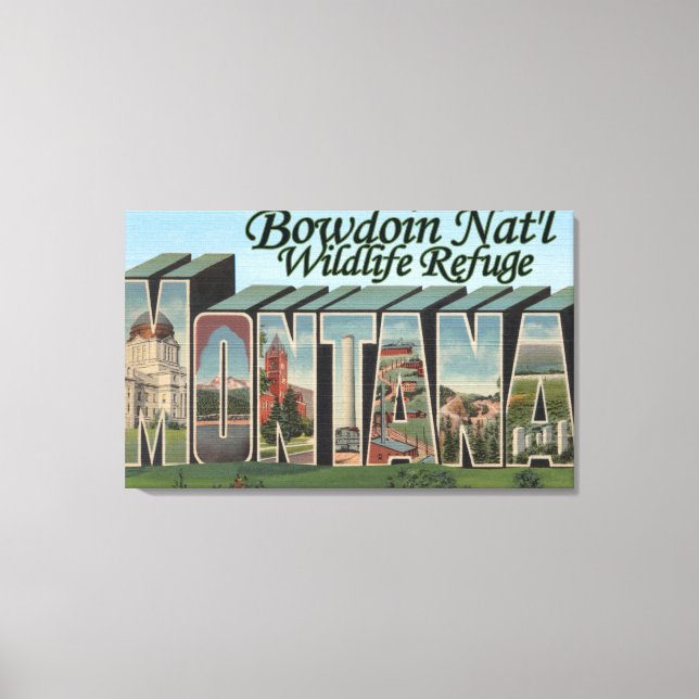 Bowdoin Nat'l Wildlife Refuge, Montana Canvastryck (Framsida)