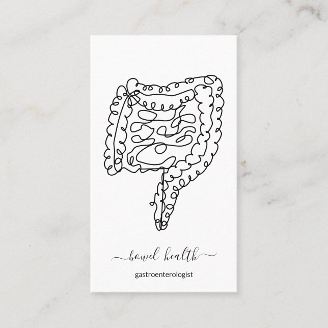 Bowel gastroenterolog doktor visitkort (Framsida)