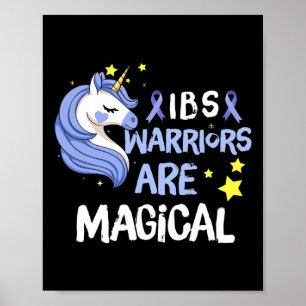 Bowel Syndrome Warriors Unicorn Ibs Periwinkle Poster