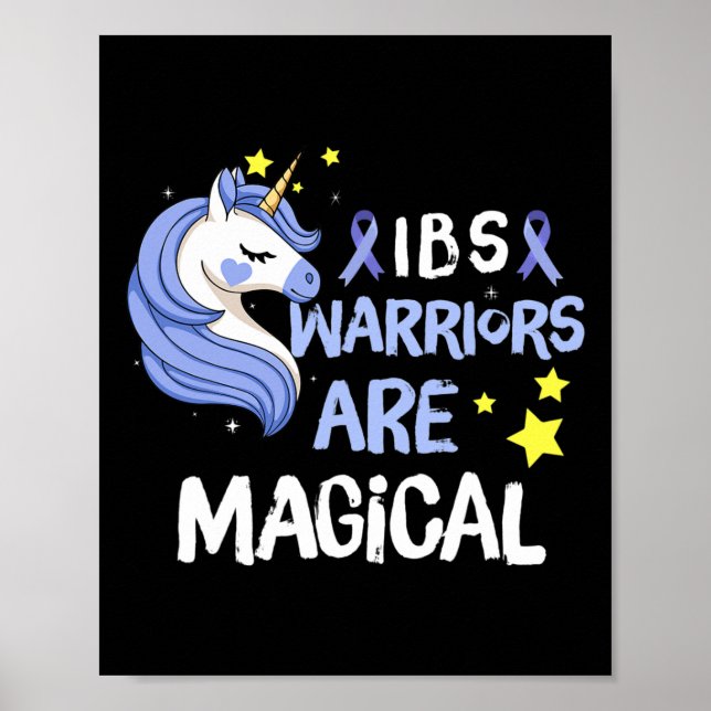 Bowel Syndrome Warriors Unicorn Ibs Periwinkle Poster (Framsidan)