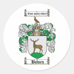 BOWEN-FAMILJVAPENSKÖLD - BOWEN-VAPENSKÖLD RUNT KLISTERMÄRKE