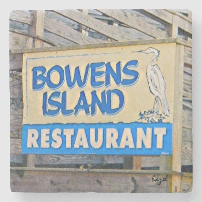 Bowens Island Restaurant, James Island, Charleston Stenunderlägg (Framsidan)