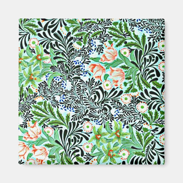 Bower, vintage William Morris mönster, Magnet (Framsidan)