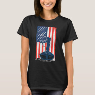Bowfish American Flagga Fish Bow Hunting T Shirt