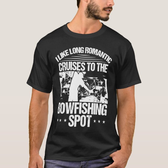 Bowfish Bowfisher Bowhunter Airboat Archer T Shirt (Framsida)
