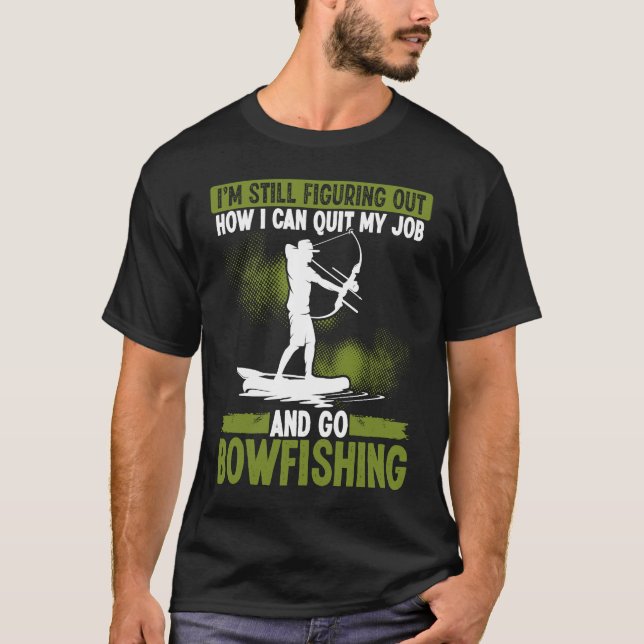 Bowfish Bowhunter Fisherman Archer Airboat Bowf T Shirt (Framsida)