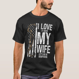 Bowfish I kärlek min fru Bow Hunter Archer Fisher T Shirt