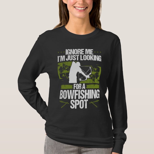 Bowfisher Fisherman Bowfishing Spot Archer Bowhunt T Shirt (Framsida)