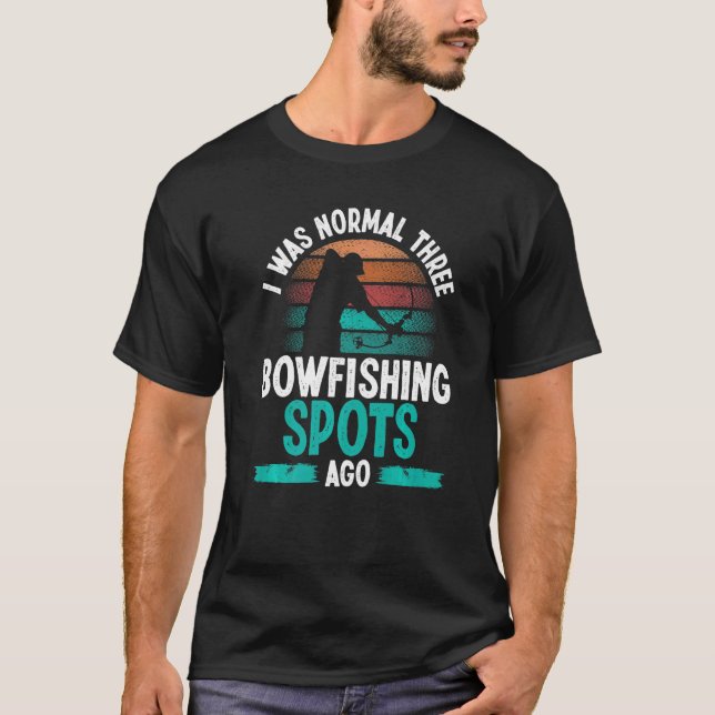 Bowfisher jag var normal för tre Bowfishing-fläcka T Shirt (Framsida)