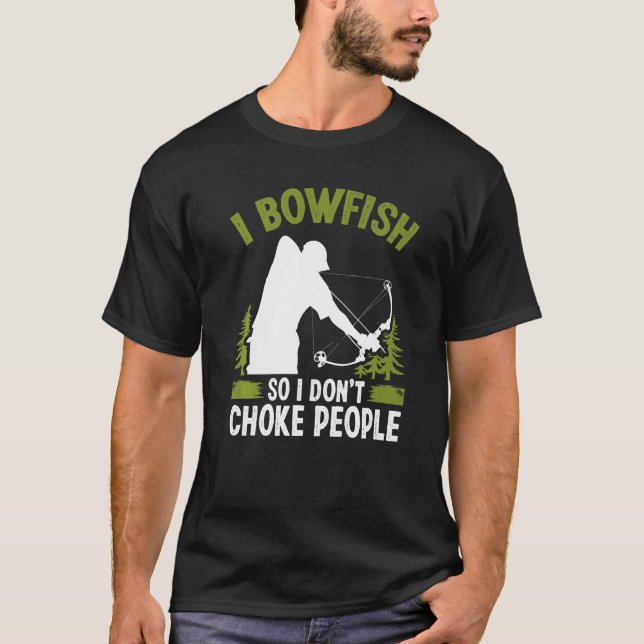 Bowfishing Airboat Archer Bow Hunter Fisherman Bow T Shirt (Framsida)