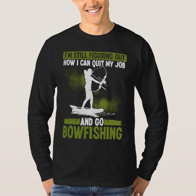 Bowfishing Bowhunter Fisherman Archer Airboat Bowf T Shirt (Framsida)