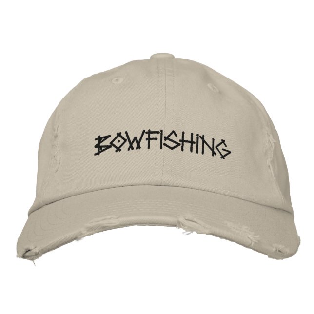 BOWFISHING Embroized Hat Broderad Keps (Framsida)