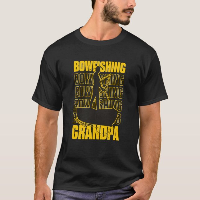 Bowfishing Grandpa Bow Fishing Grandfather  2 T Shirt (Framsida)
