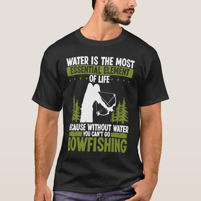 Bowfishing Lake Sea Bowfisher Airboat Bowhunter Bo T Shirt (Framsida)