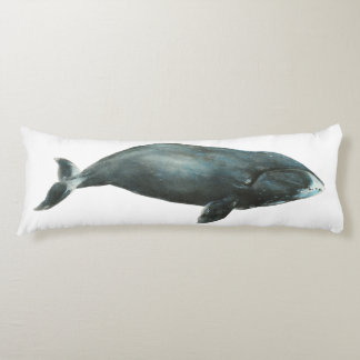 Bowhead Whale Watercolor illustration Kroppskudde