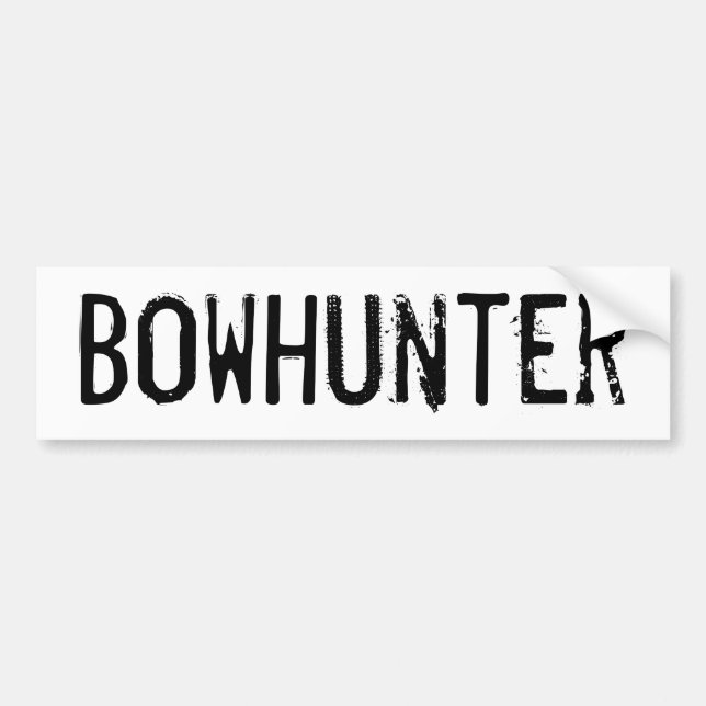 Bowhunter Bumper Sticker Bildekal (Framsidan)