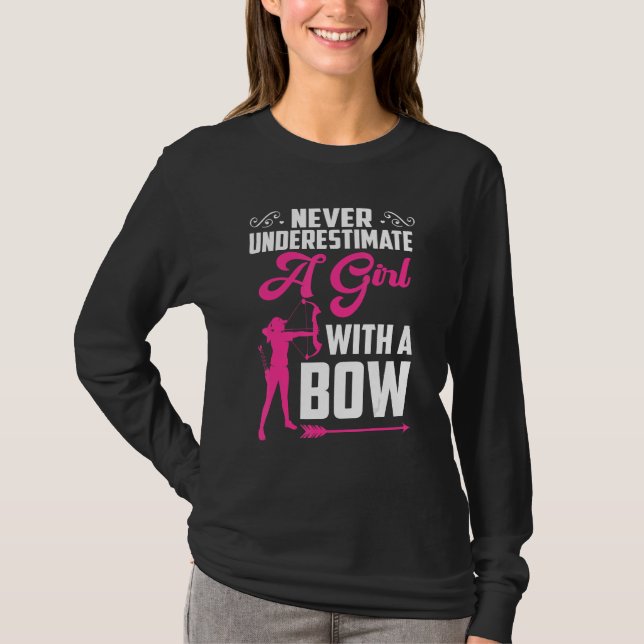Bowhunter Shooting Fans  Archery For Girls Women T Shirt (Framsida)