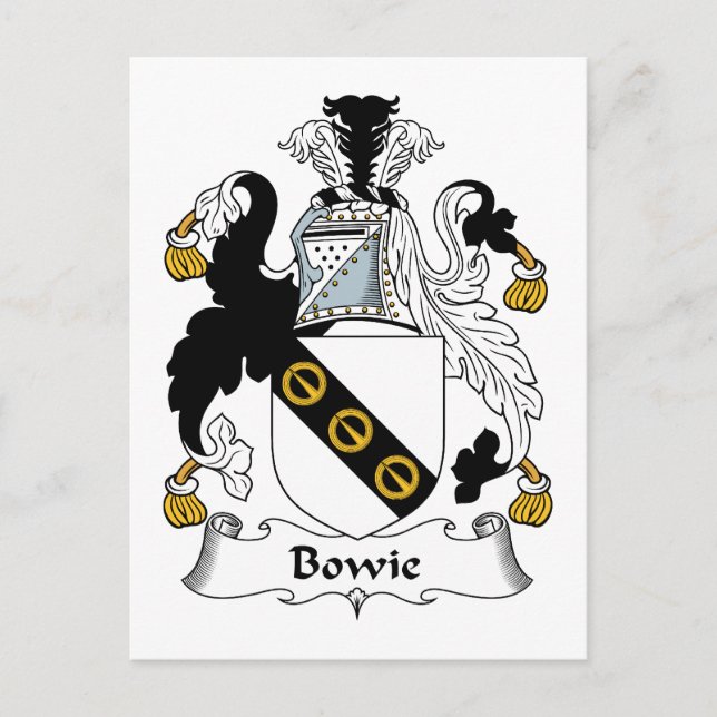 Bowie Family Crest Vykort (Framsida)