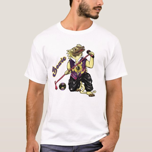 Bowie med bandet t shirt (Framsida)