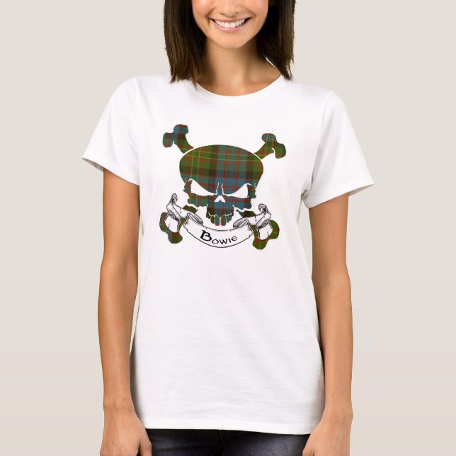 Bowie Tartan Skull Shirt T-shirt (Framsida)