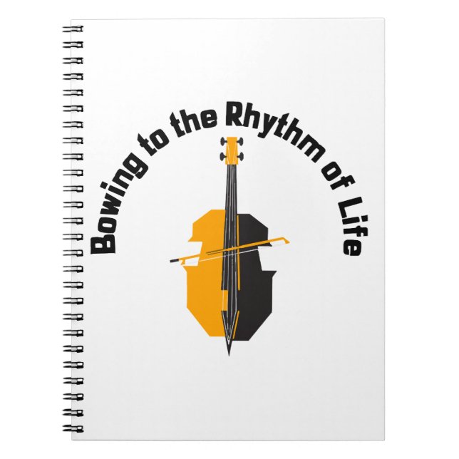 Bowing till Livets Rytm Cello Anteckningsbok (Framsidan)