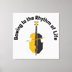 Bowing till Livets Rytm Cello Canvastryck