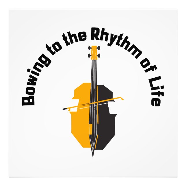 Bowing to the Rhythm of Life Cello Fototryck (Framsidan)