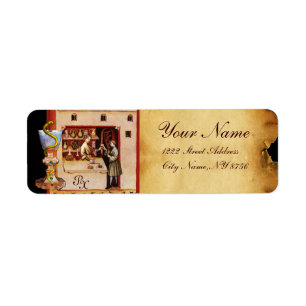 BOWL AV HYGEIA PHARMACY DRUGSTORE MONOGRAM RETURADRESS ETIKETT