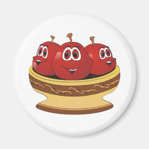 Bowl fullt of Cherries Tecknad Magnet