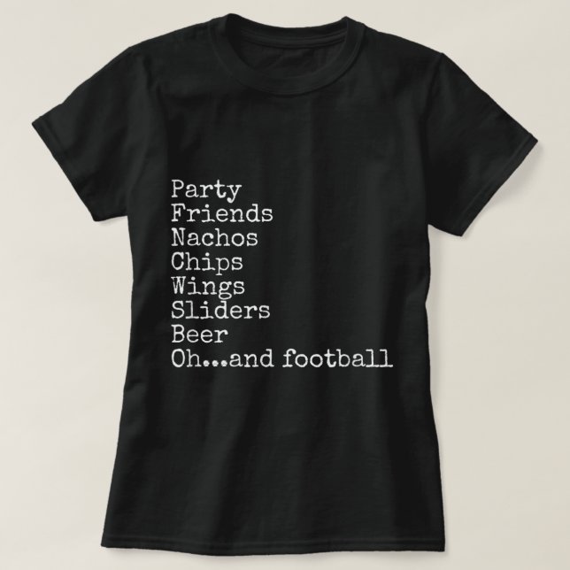 Bowl Game Toppen Party Foodie Beer T Shirt (Design framsida)