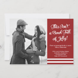 Bowl Jelly Gravid Photo Announcement Card Meddelande