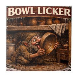 Bowl Licker Icelandic Yule Lad Kakelplatta