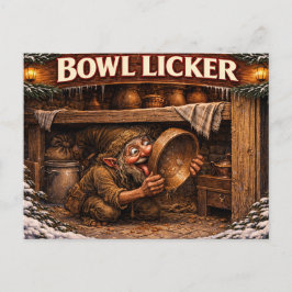 Bowl Licker Icelandic Yule Lad Vykort