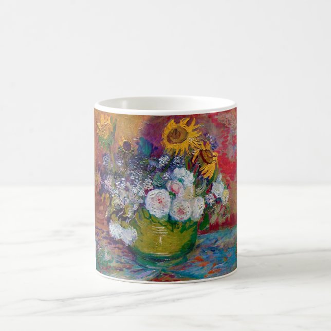 Bowl med Flowers, Van Gogh Kaffemugg (Center)