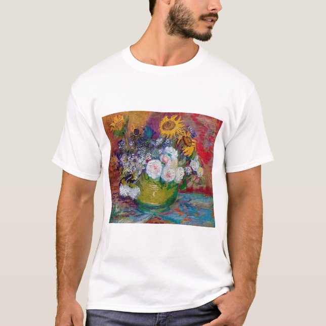 Bowl med Flowers, Van Gogh T Shirt (Framsida)