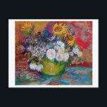 Bowl med Flowers, Van Gogh Vykort<br><div class="desc">Vincent Willem van Gogh (30 mars 1853-29 juli 1890) var en nederländsk postimponerande målare som tillhör den mest berömd och inflytelserika figurer i den Westerna konsten. På drygt ett decennium skapat han omkring 2 100 konstverk, varav omkring 860 oljemålningar, varav de flesta är från de senaste två åren Hans liv....</div>