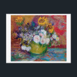 Bowl med Flowers, Van Gogh Vykort<br><div class="desc">Vincent Willem van Gogh (30 mars 1853-29 juli 1890) var en nederländsk postimponerande målare som tillhör den mest berömd och inflytelserika figurer i den Westerna konsten. På drygt ett decennium skapat han omkring 2 100 konstverk, varav omkring 860 oljemålningar, varav de flesta är från de senaste två åren Hans liv....</div>