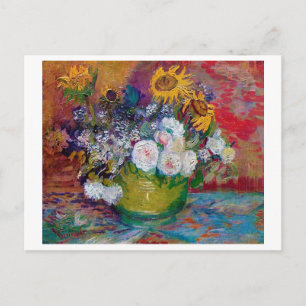 Bowl med Flowers, Van Gogh Vykort