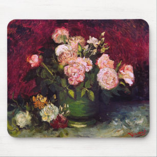 Bowl med Peonies och Ro Van Gogh Fine Art Musmatta