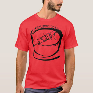bowl och kött och vegan barbeque i japan stil i t shirt