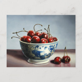 Bowl of Cherries Postcard Vykort