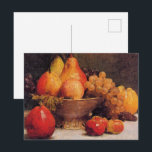 Bowl of Fruit Vykort<br><div class="desc">Henri Fantin-Latour's famous still life painting,  Bowl of Fruit.</div>