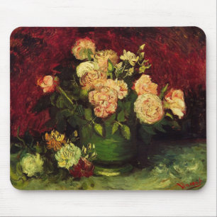 Bowl of Peonies and Ro,Vincent van Gogh Musmatta