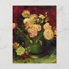 Bowl of Peonies and Ro,Vincent van Gogh Vykort
